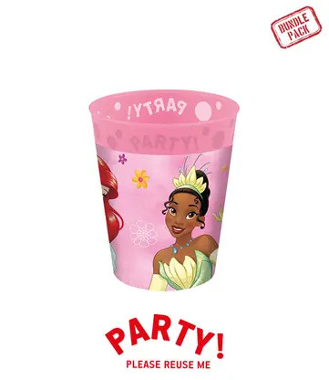 4db újrafelhasználható party pohár 250 ml DISNEY PRINCESS