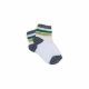 Girls cotton ankle socks - ribbed - glittery - green-gold striped - 23-28