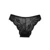 Damen-Tanga-Slip aus Spitze – Schwarz – M