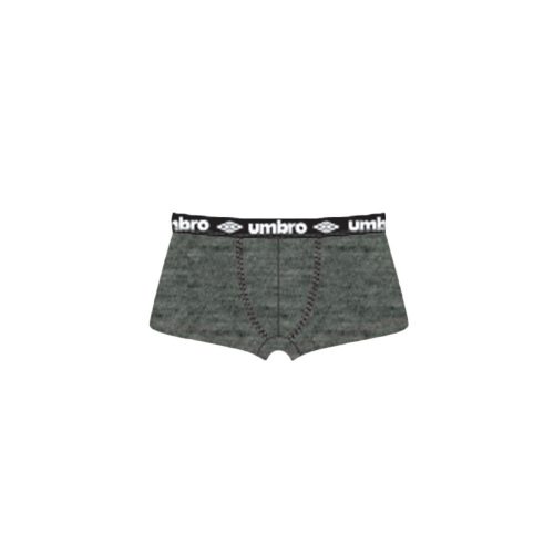 Mutande da uomo - boxer in cotone - M - grigio scuro con elastico in vita nero - Umbro