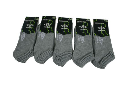 Unisex secret socks 15 pairs pack - cotton socks - 40-46 - gray - Umbro