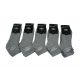 Unisex cotton socks - short socks - 15 pairs - 35-40 - gray - Umbro