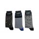 Men's cotton socks - 3 pairs - patterned - 39-42 - grey-white-light gray - Evidence