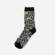 Men's cotton socks - gray letter print - 43-46 - Evidence