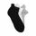 Unisex cotton running socks - 3 pairs - 35-38 - white-black-grey - Evidence