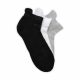 Unisex cotton running socks - 3 pairs - 39-42 - white-black-grey - Evidence