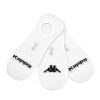 Calzini segreti in cotone traspirante Kappa footies - 3 paia/confezione - bianco - 39-42