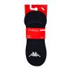 Kappa footies breathable cotton secret socks - 3 pairs/pack - black - 39-42