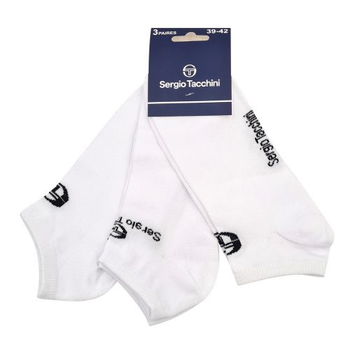 Sergio Tacchini cotton secret socks - 3 pairs/pack - white - 39-42