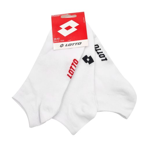 Lotto cotton secret socks - 3 pairs/pack - white - 43-46