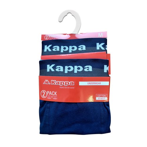 Kappa Herren-Boxershorts aus Baumwolle – 2 Stück/Packung – dunkelblau – M