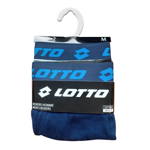 Lotto Herren-Boxershorts aus Baumwolle – 2 Stück/Packung – dunkelblau – L