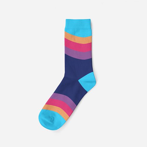 Women's cotton socks - striped - 39-42 - Evidence