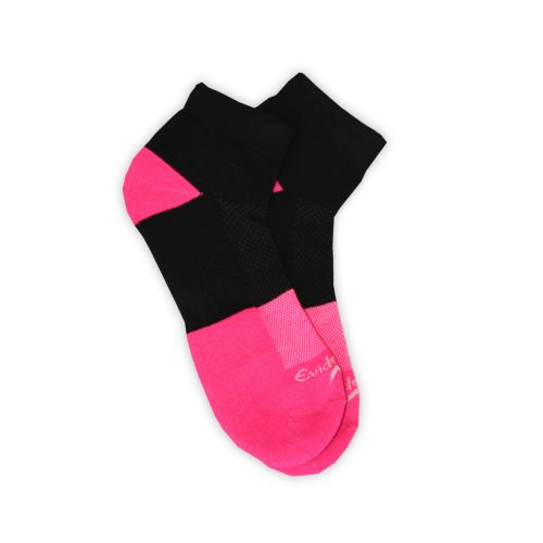 Women's cotton running socks - 39-42 - pink-black - Evidence