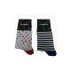 Children's cotton socks - 2 pairs - patterned - 27-30 - dotted-striped - Evidence