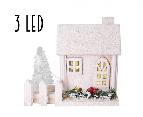 FA HÁZ+3LED+KERÍTÉS FEHÉR15