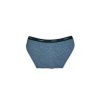 Completo intimo sportivo in cotone da donna in due pezzi - mutandine sportive - top con spalline spesse - blu denim - S