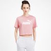 Puma women's sports t-shirt with high cotton content - light pink - L