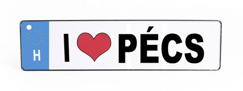 KRESZTÁBLA "I LOVE PÉCS"