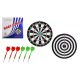 DARTS TÁBL.FLOCK+MET+6TŰ,38