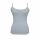 Women's cotton two-piece underwear set - with classic panties and spaghetti strap top - gray - L