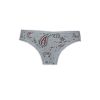 Women's cotton two-piece underwear set - with classic panties and spaghetti strap top - gray - L