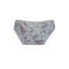 Women's cotton two-piece underwear set - with classic panties and spaghetti strap top - gray - L