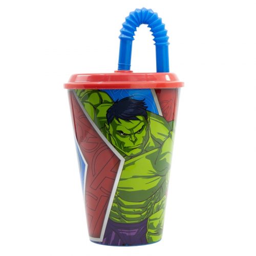 Vsústaloks plastic straw cup - 430 ml