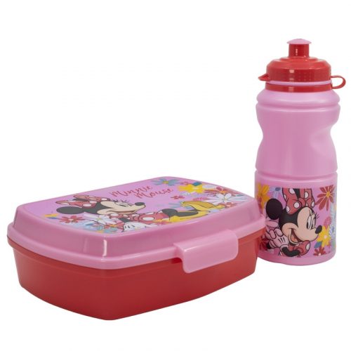 Disney Minnie Mouse plastic sandwich box + water bottle set