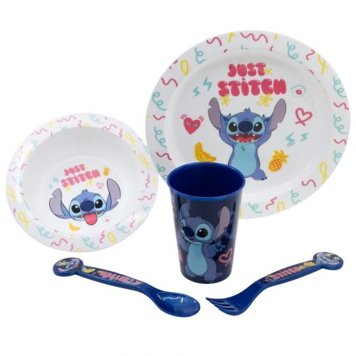 Disney Stitch 5 részes műanyag mikrózható étkészlet