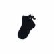 Little girl's cotton socks - with bow and pearl decoration - black - 31-34