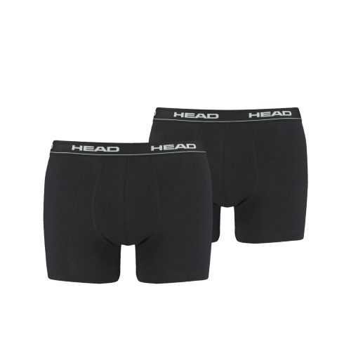 Mutande da uomo Head Basic - boxer in cotone - confezione da 2 pezzi - nero - S