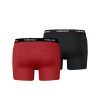 Head Microfiber Men's underpants - microfiber boxer briefs - 2 pcs/pack - red-black - M