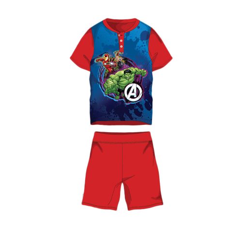 Pigiama estivo per bambini in cotone a maniche corte - Avengers - rosso - 134