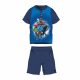 Summer short-sleeved children's cotton pajamas - Avengers - with Avengers motif - dark blue - 104