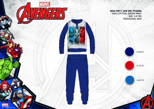 Pigiama bambino invernale in cotone interlock - Avengers