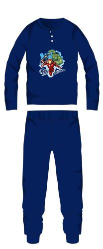 Pigiama invernale per bambini in cotone Avengers - pigiama interlock - blu scuro - 104