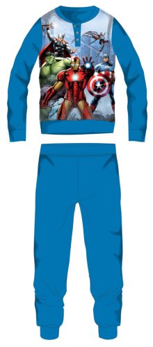 Avengers Fleece-Pyjama – Winterdicker Kinder-Pyjama – Hellblau – 116