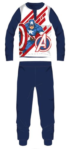 Avengers long thin children's pajamas - cotton jersey pajamas - dark blue