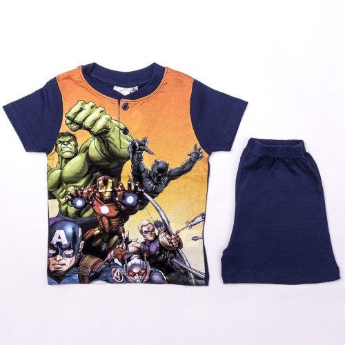 Pijamale pentru copii din bumbac cu maneca scurta - Avengers