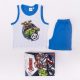 Sleeveless cotton children's pajamas - Avengers - medium blue - 104