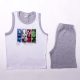 Avengers boy's cotton summer ensemble - t-shirt and shorts set - gray - 110