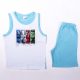 Avengers boy's cotton summer ensemble - t-shirt-shorts set - turquoise blue - 128