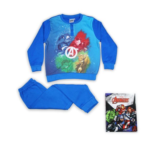 Winter cotton children's pajamas - Avengers - medium blue - 116