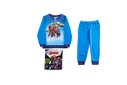 Pigiama per bambini in cotone spesso - Avengers - blu medio - 116