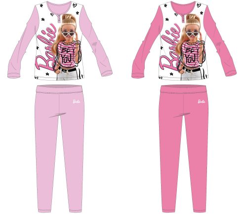 Barbie cotton jersey children's pajamas - pink - 104