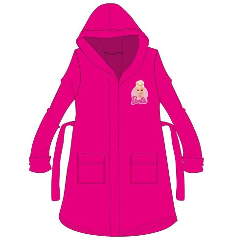 Accappatoio Barbie in cotone con cappuccio per bambini - rosa - 110-116