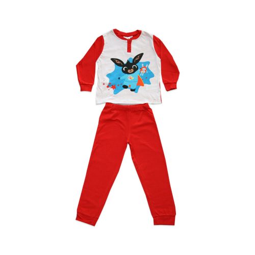 Pijamale lungi subțiri din bumbac pentru copii - Bing bunny - Jersey - roșu - 116