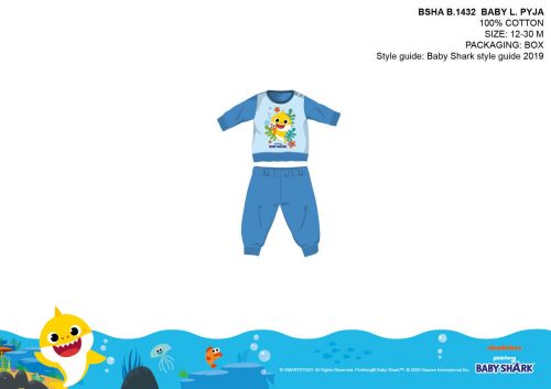 Baby Shark baby pajamas - jersey cotton pajamas