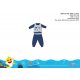 Baby Shark baby pajamas - jersey cotton pajamas - dark blue - 80